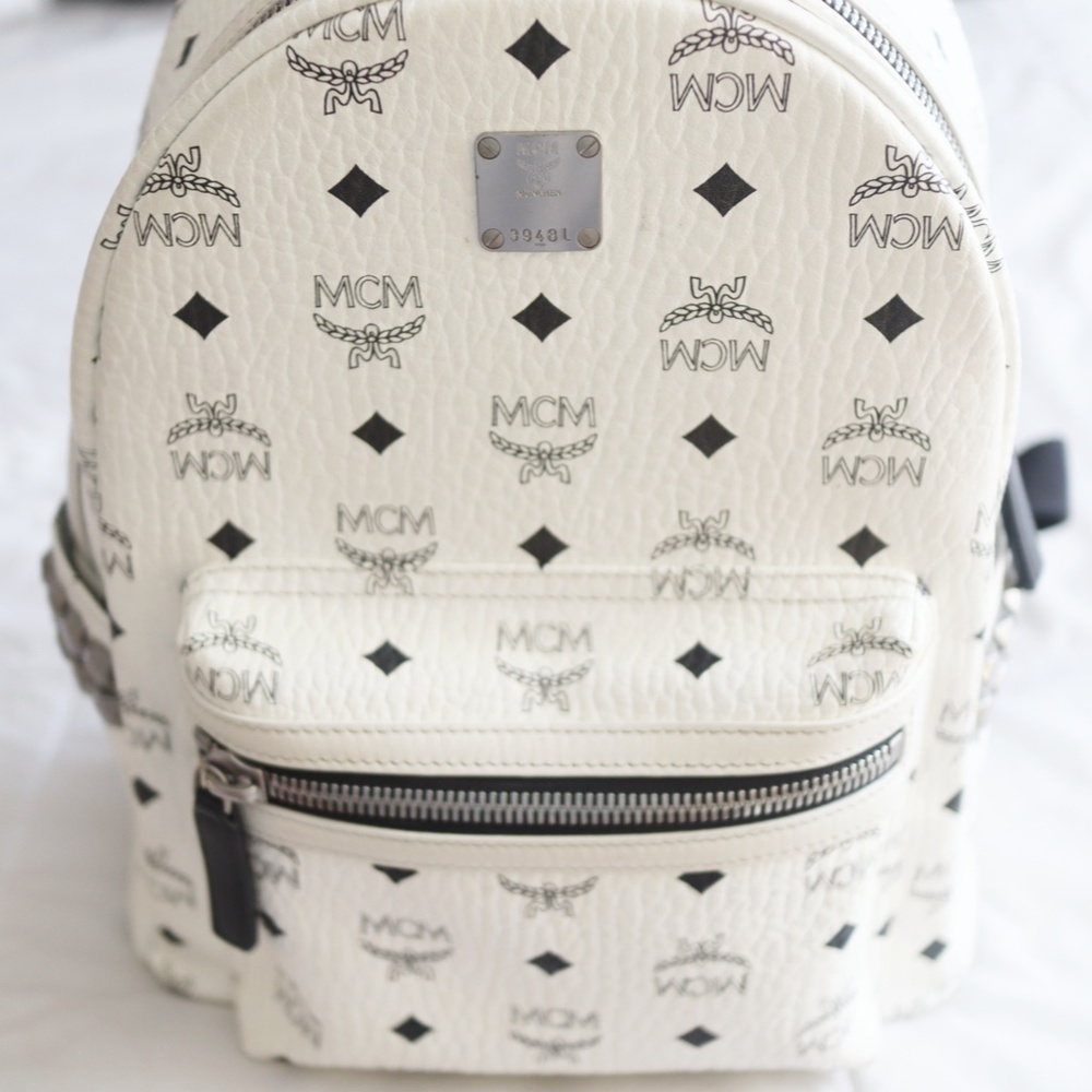 MCM Stark Side Studs Medium Backpack in Visetos